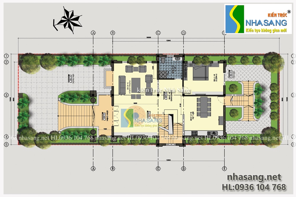 mẫu thiết kế nhà biệt thự 3 tầng kiểu pháp đẹp